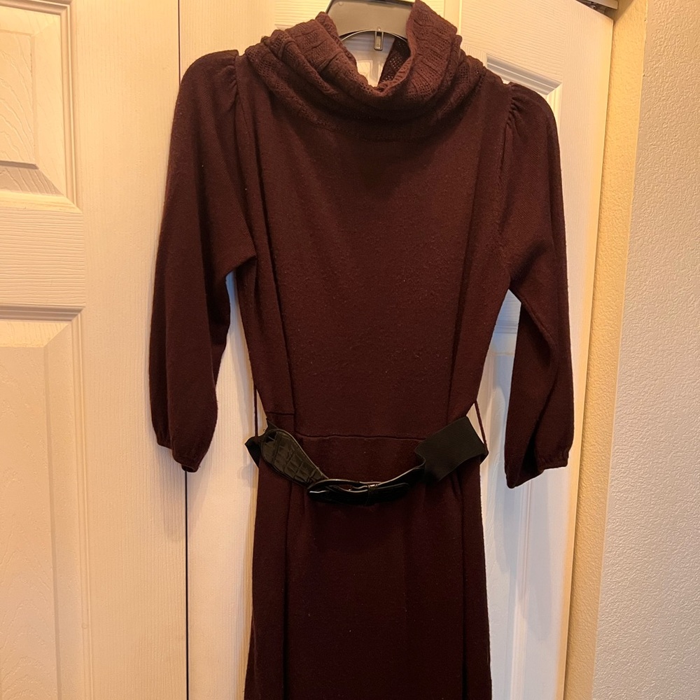 Elegant Burgundy Women' Dress